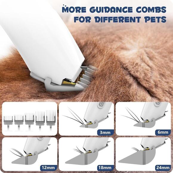 Pet Grooming Vacuum Kit, 3L | 5 Tools & Combs | Quiet Hair Remover System SEALED - Picture 7 of 10